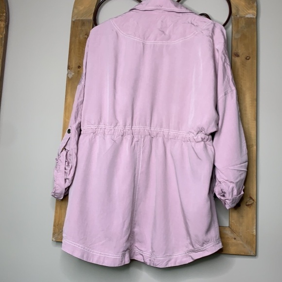 Anthropologie Danuto Cupro Utility Lightweight Jacket size XS/S - Picture 4 of 6